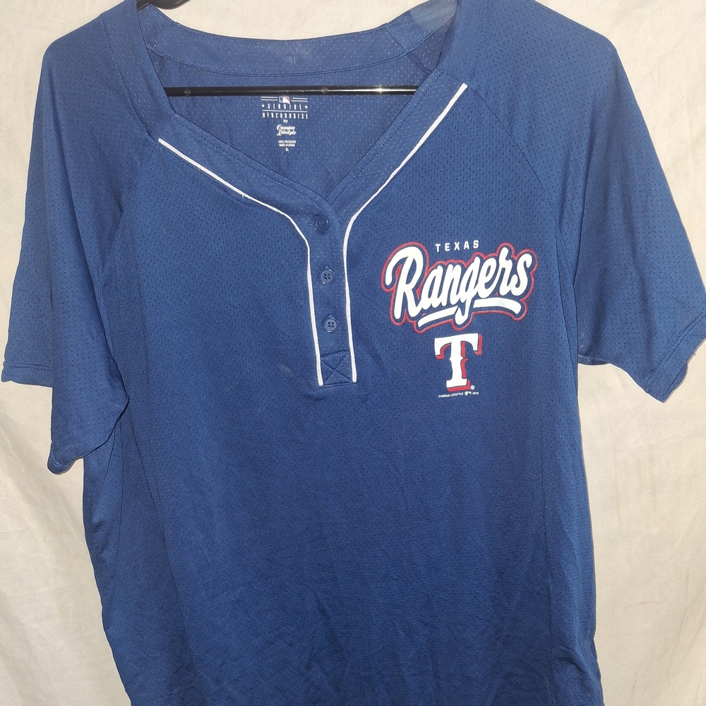 Majestic Blue Texas Rangers Shirt